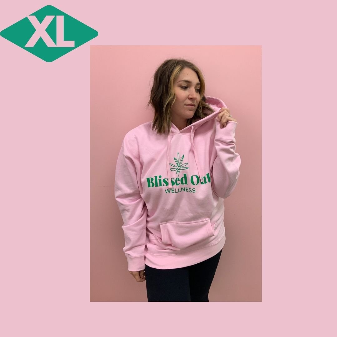 Pink pull over hoodie